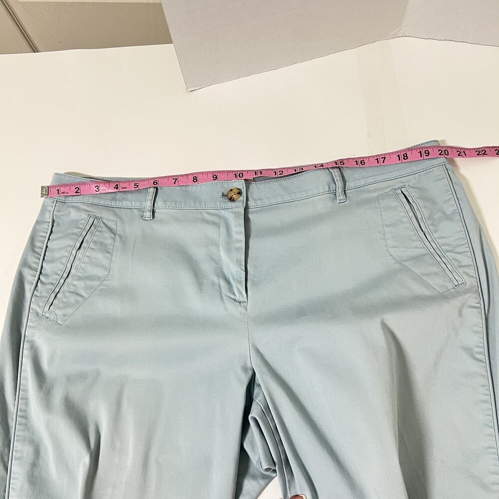 J Jill Live In Chino Pants 16 Dusty Blue Stretch Comfortable Soft Travel Cruise - Picture 7 of 12